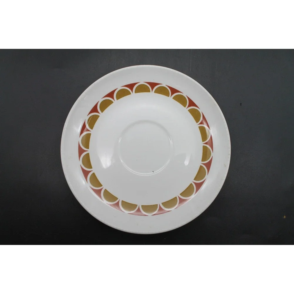 Vintage Corning Pyroceram Danish Modern Cups & Saucers Set of 2 MCM